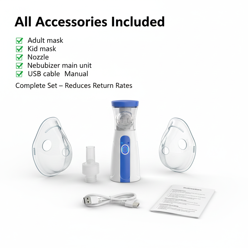 Portable Ultrasonic Rechargeable Mesh Nebulizer Machine